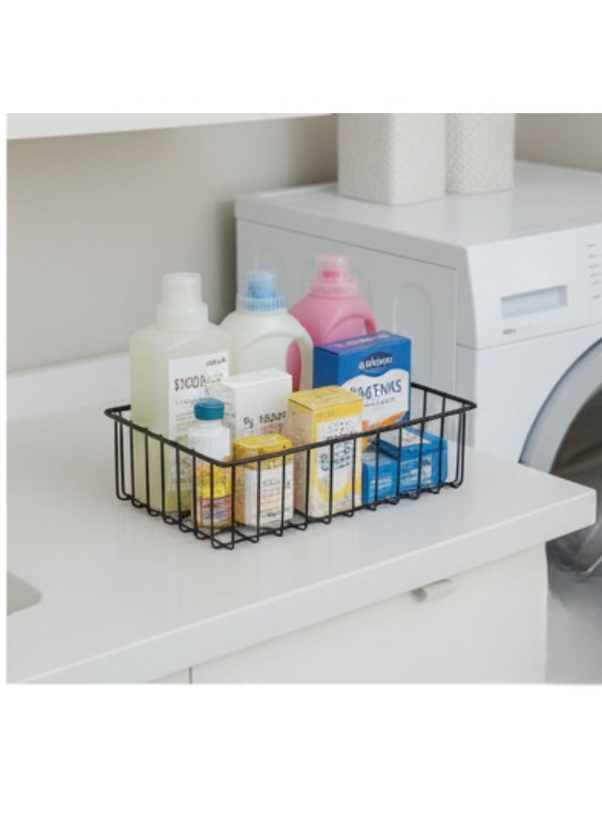 سلة تنظيم كبيرة وعصرية للفواكه ولوازم المكتب - 29 × 18 سم، حاوية مفتوحة أنيقة للاستخدام في المطبخ أو المكتب - سهلة التنظيف وعملية... - Image 2